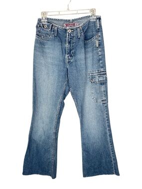Vintage Silver Jeans Flare Jean Flare Cargo Pocket Y2K 29